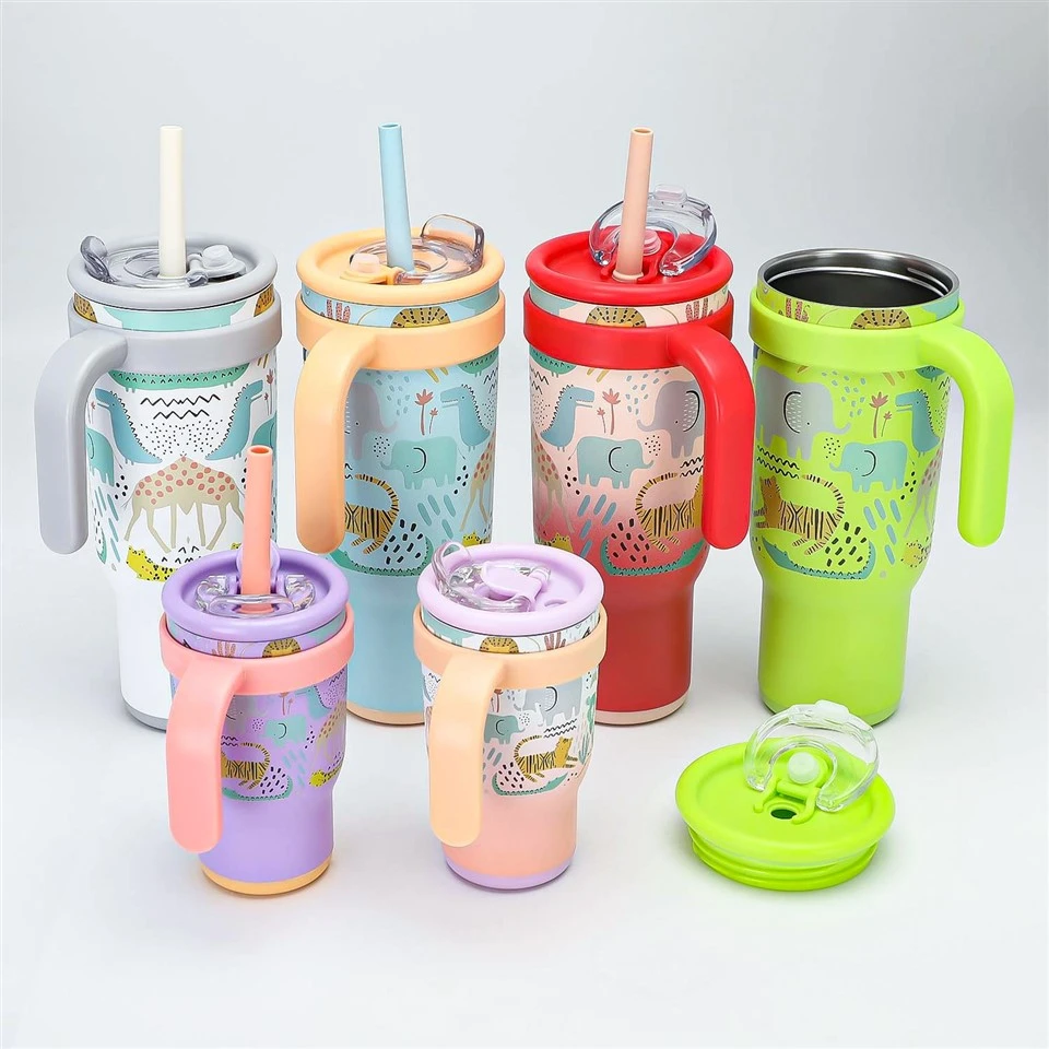 40 Oz Tumbler With Handle And Straw